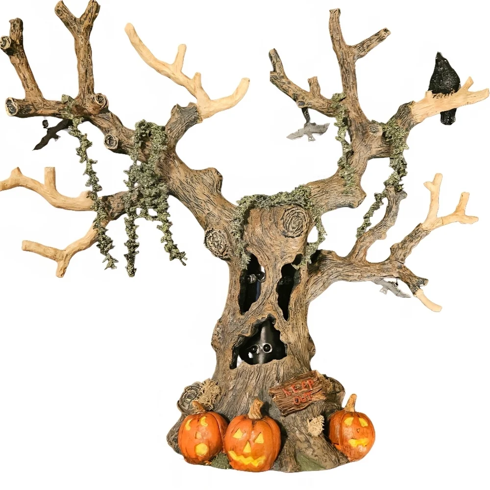Vintage Halloween Department 56 Haunted Tree Spooky Lights Sounds Shakes 15 Inch
